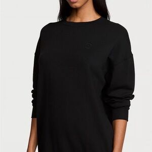 Victoria's Secret Black modal Brushed Modal Fleece Sweatshirt crewneck